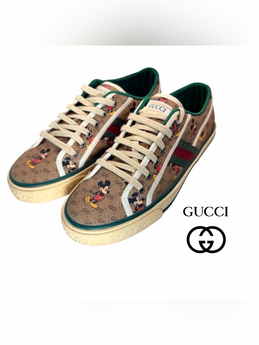 Gucci Tennis 1977 Disney Mickey Mouse Sneakers | GG Monogram | Men’s Size 7 Rare